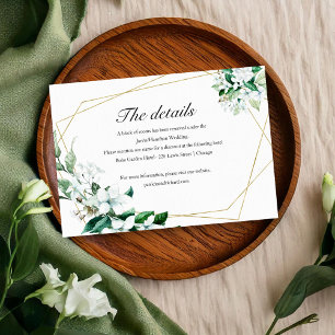 Tarjeta De Confirmación De Asistencia Cerramiento de Boda de Vegetación Floral Geométric