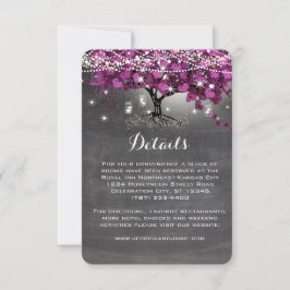Tarjeta De Confirmación De Asistencia Chalkboard Sangria Wine Forest Heart Leaf