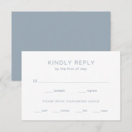 Tarjeta De Confirmación De Asistencia Chelsea Dusty Blue Modern Boda