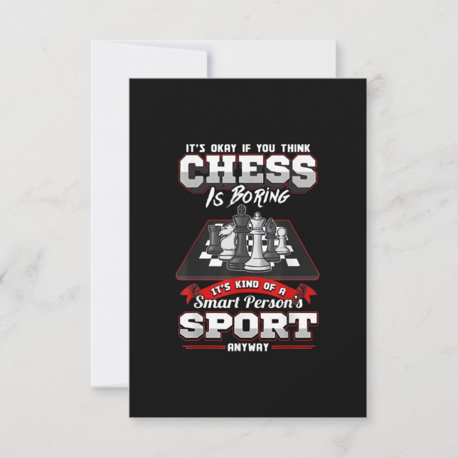 Tarjeta De Confirmación De Asistencia Chess Funny Cita Humor Sayings (Anverso)