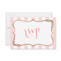 Chic Blush Rayas Florales BodasRSVP