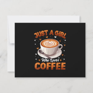 Tarjeta De Confirmación De Asistencia Chicas del Café Mujeres Sólo Una Chica Que Ama El