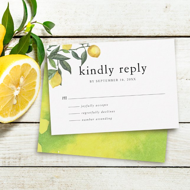 Tarjeta De Confirmación De Asistencia Citrus Lemons (Subido por el creador)