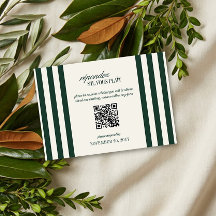 Clásico Código QR de Bodas con Franja Verde
