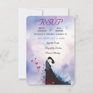 Tarjeta De Confirmación De Asistencia Clásico de inspiración francesa La Dolce Vita de l