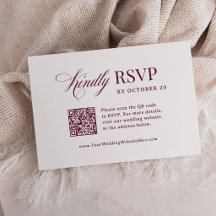 Clásico de Lujo | Código QR de Boda Burgundy Escan