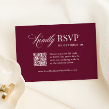Clásico de Lujo | Código QR Escaneable de Boda Bur