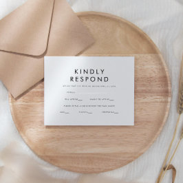 Tarjeta De Confirmación De Asistencia Clásico moderno Boda mínimo