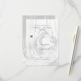 Tarjeta De Confirmación De Asistencia Clásico moderno matrimonio de invierno con granos