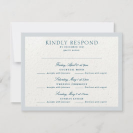 Tarjeta De Confirmación De Asistencia Clásico Romántico Cotswolds Winter Blue Multi Even