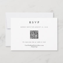 Clásico Simple Elegante Boda moderno Código QR