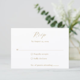 Tarjeta De Confirmación De Asistencia Classic Neutral Monogram Elegant Wedding