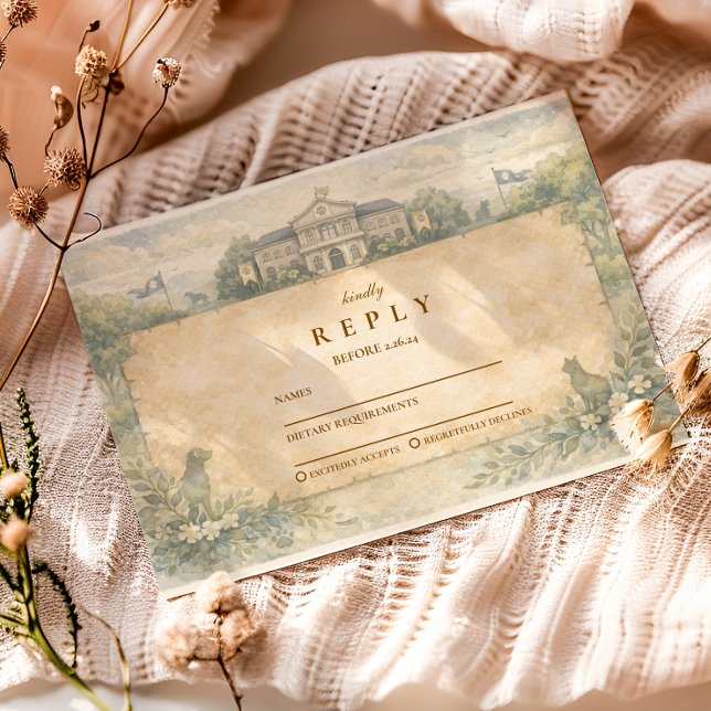 Tarjeta De Confirmación De Asistencia Classic Veterinary School Graduation (Subido por el creador)