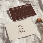 Tarjeta De Confirmación De Asistencia Classy Chocolate Brown Old Money Retro Wedding<br><div class="desc">A classy and elegant calligraphy chocolat brown and ivory retro old money QR code wedding rsvp card. That has a vintage and modern chocolate background with ivory script and hand written whimsical stylish wording. Luxurious and chic with handwritten lettering. It is all editable by clicking on the personalize button.</div>
