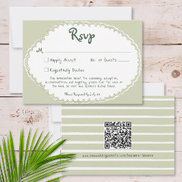 Tarjeta De Confirmación De Asistencia Coastal Chic Sun Palm Tree Wedding