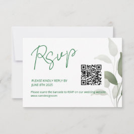 Tarjeta De Confirmación De Asistencia Código de boda de hoja