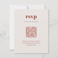 Código QR de Boda Combinado Moderno Marrón de Moda