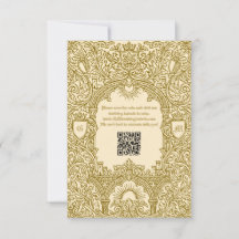 Código QR de Boda con Monograma de Castillo Real V