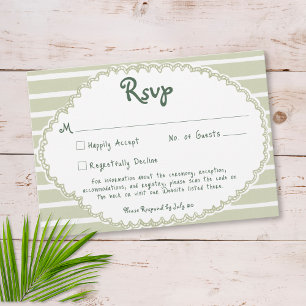 Tarjeta De Confirmación De Asistencia Código QR de boda de palma de sol chic costero