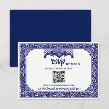 Código QR de Boda de Talavera Azul de la Marina Me