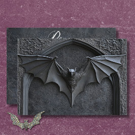 Tarjeta De Confirmación De Asistencia Código QR de Boda gótico de Halloween Black Bat & 