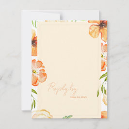 Tarjeta De Confirmación De Asistencia Código QR de Bodas Florales de Jardín Romántico de