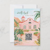 Código QR de destino México rosa