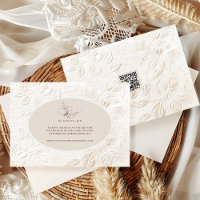 Código QR de escritura floral Victoriana francesa