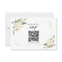 Código QR de la Floral blanca Añadir tu Boda de UR