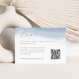 Tarjeta De Confirmación De Asistencia Código QR del Boda de marea bb