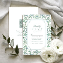 Código QR Floral Botánico Vintage Sage para Boda