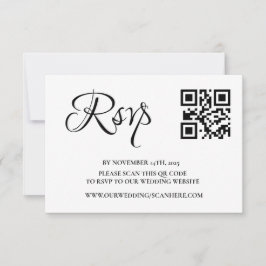 Tarjeta De Confirmación De Asistencia Código QR para Boda de fotografía elegante