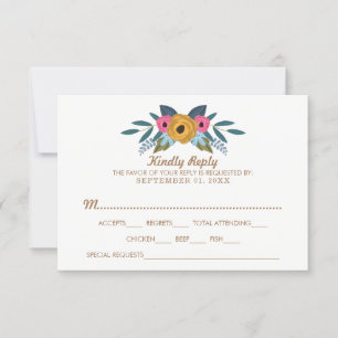 Tarjeta De Confirmación De Asistencia Colección de Bodas blancos de flor