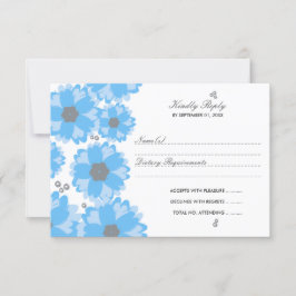 Tarjeta De Confirmación De Asistencia Colección de Bodas Blue Blossom