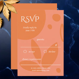 Tarjeta De Confirmación De Asistencia Collage de colores modernos