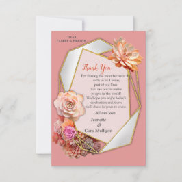 Tarjeta De Confirmación De Asistencia Color Apricot Crush 2024 con suculentos