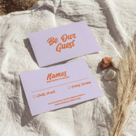 Tarjeta De Confirmación De Asistencia Colorido retro brillante negrita Funky Boda modern