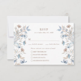 Tarjeta De Confirmación De Asistencia Comidas Florales Elegantes