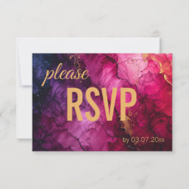 Tarjeta De Confirmación De Asistencia Con código QR elegancia Celestial Sinfonía de Márm