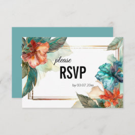 Tarjeta De Confirmación De Asistencia Con elección dietética Hibiscus Serenade Paradise