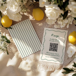 Tarjeta de confirmación de asistencia con escritur