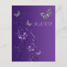 Tarjeta de confirmación de asistencia con flores m