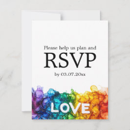 Tarjeta De Confirmación De Asistencia 🌈 Con la dieta de elección LGBTQ pintada con amor