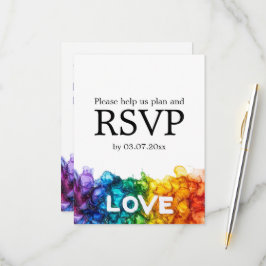Tarjeta De Confirmación De Asistencia 🌈 Con la dieta de elección LGBTQ pintada con amor