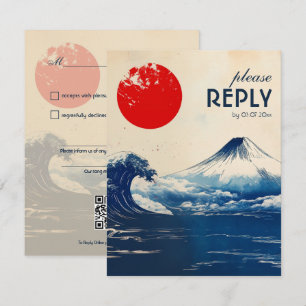 Tarjeta De Confirmación De Asistencia Con solicitud de canción Japonesque Harmony con Fu