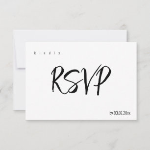 Tarjeta De Confirmación De Asistencia Con variedad dietética 💍 elegancia Minimalista