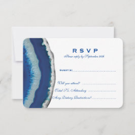 Tarjeta De Confirmación De Asistencia Confirmación de boda Blue Agate