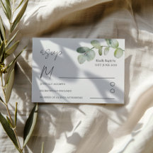 Confirmación de Boda Boho Verde Salvia Eucalipto