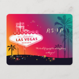 Tarjeta De Confirmación De Asistencia Confirmación de Boda Caprichosa en Las Vegas