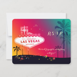 Tarjeta De Confirmación De Asistencia Confirmación de Boda Caprichosa en Las Vegas